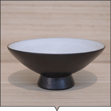 sake cup with Echizen thin hirara-KOUKAN（Black）